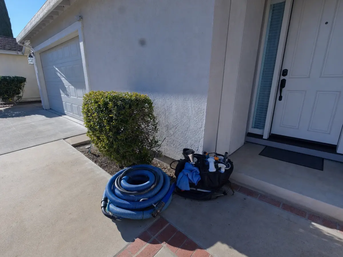 Freshly cleaned carpet with the furniture back in place — completed job in Studio City, CA